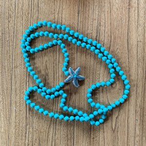 Stella & Dot La Coco Necklace, Starfish Pin & Earrings